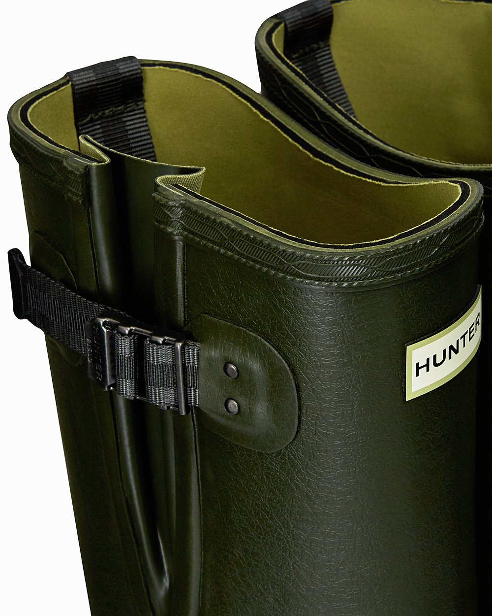 Hunter Balmoral Adjustable 3Mm Neoprene Tall Rain Boots - Cheap Online Mens Dark Olive - SABFWT729